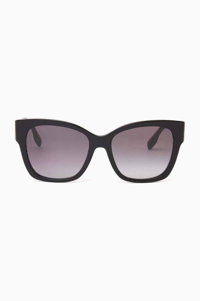 

Cat-eye Sunglasses in Acetate, Black