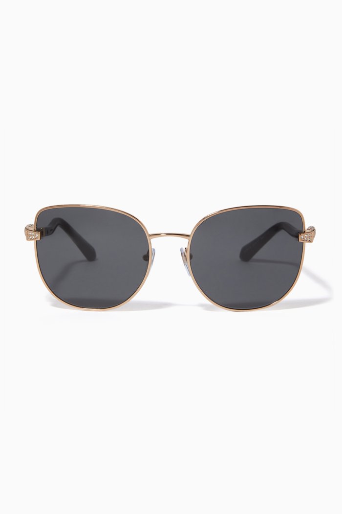 

Cat-eye Sunglasses in Metal, Gold