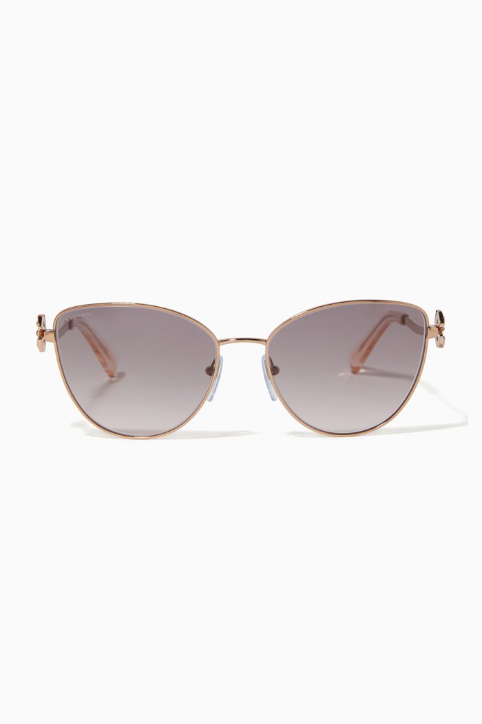 

Cat-eye Sunglasses in Metal, Pink