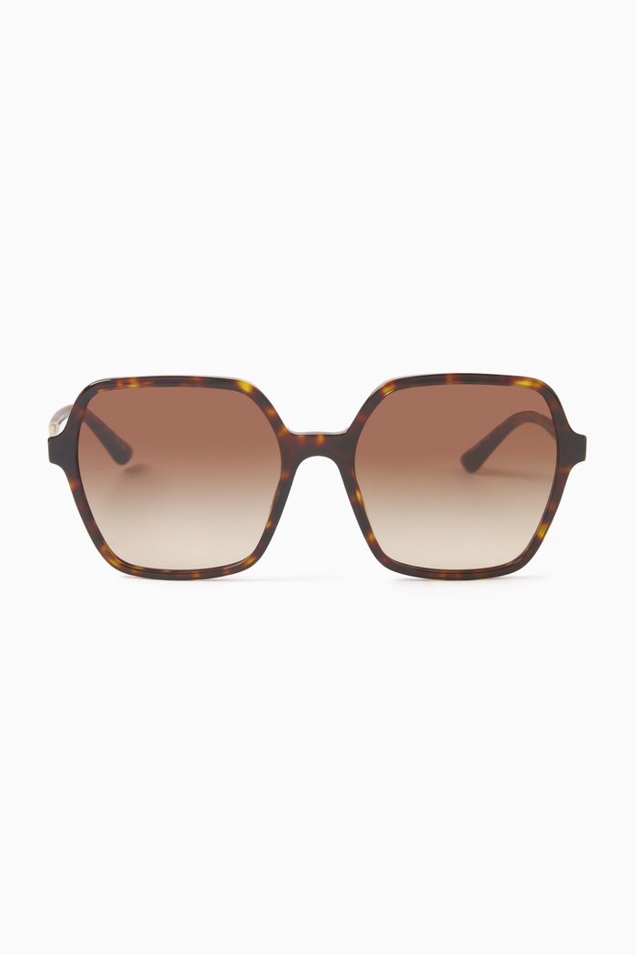 

D-frame Sunglasses in Acetate, Brown
