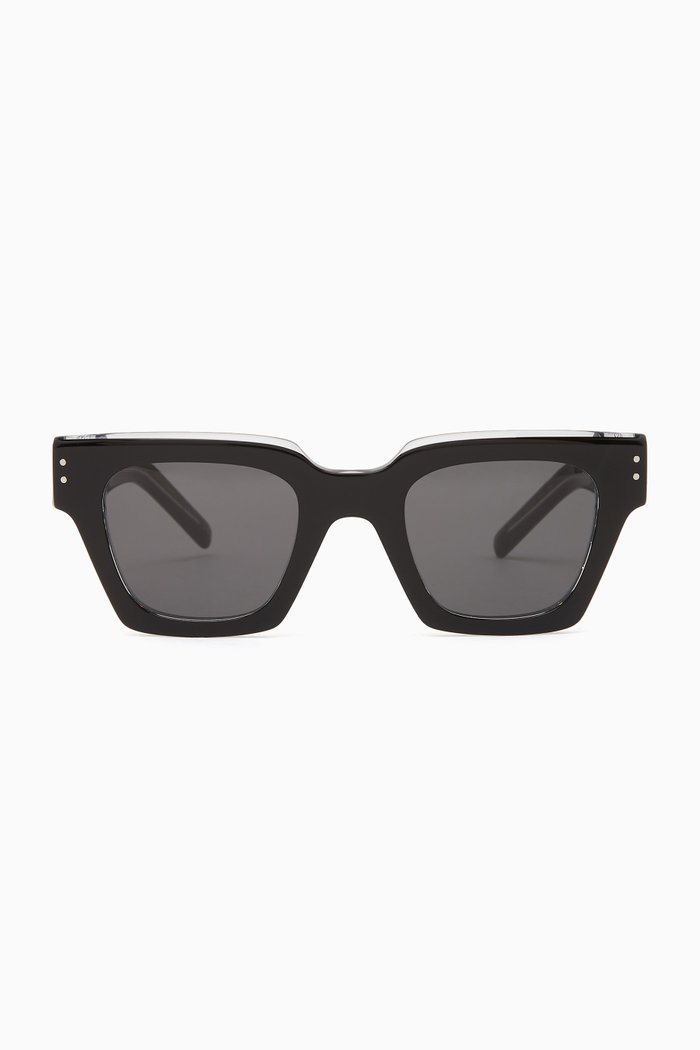 

DG Icon Sunglasses in Crystal Acetate, Black