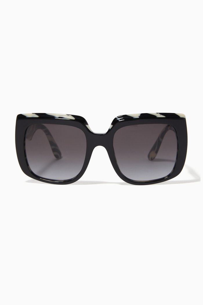 

New Print Sunglasses in Acetate, Black