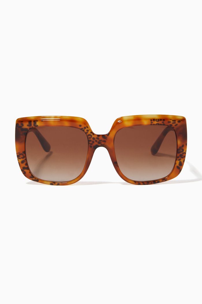 

New Print Sunglasses in Acetate, Brown