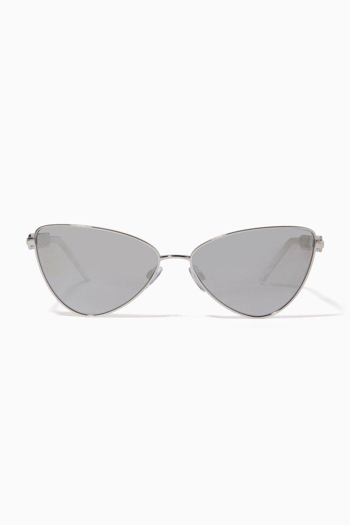 

Cat Eye Sunglasses in Metal, Silver