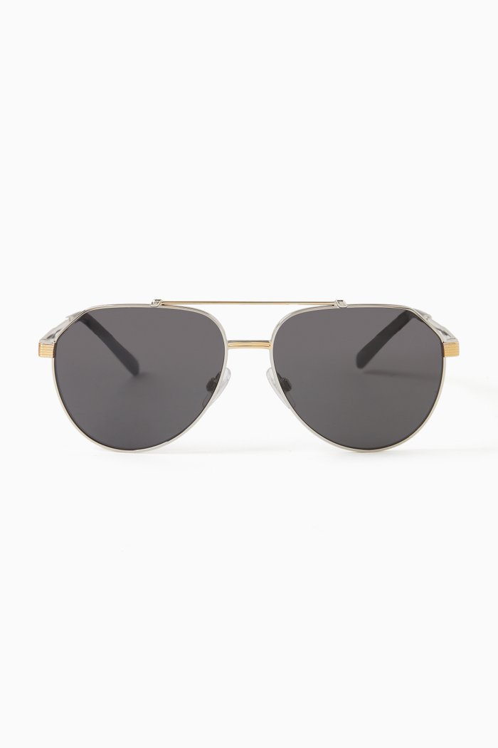 

Aviator Sunglasses in Metal, Silver