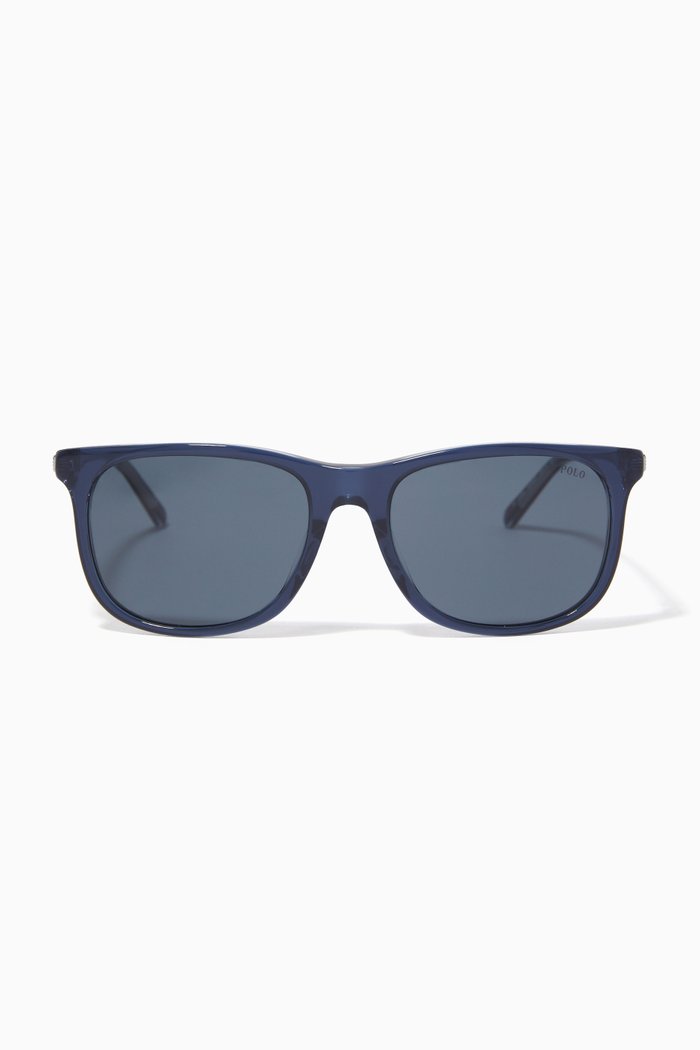 

Square Sunglasses in Acetate, Blue