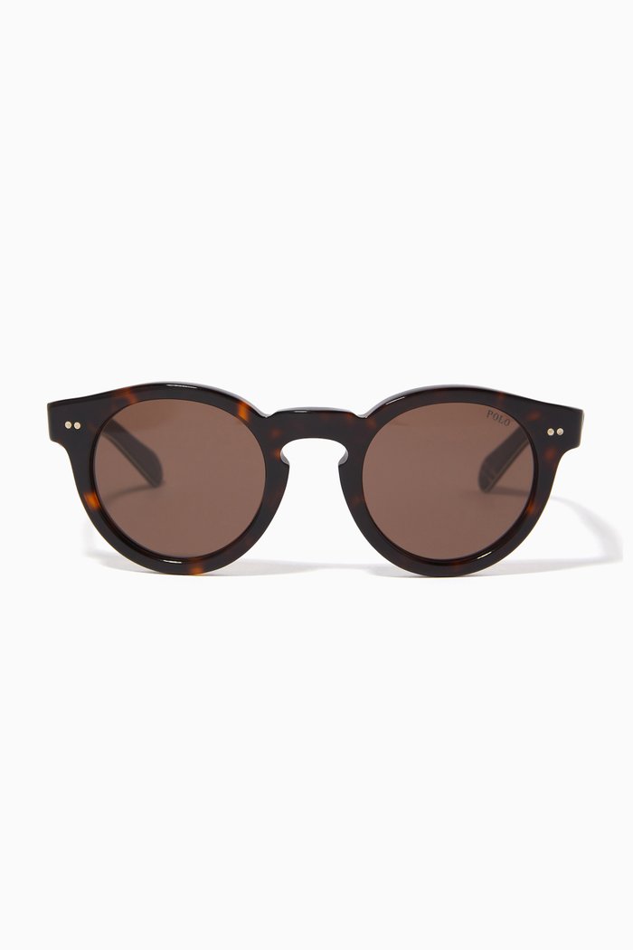

Round Sunglasses in Acetate, Brown