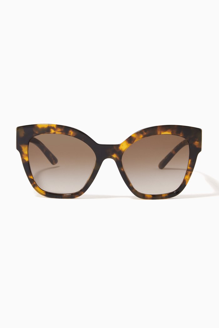 

Cat-eye Sunglasses in Acetate, Brown