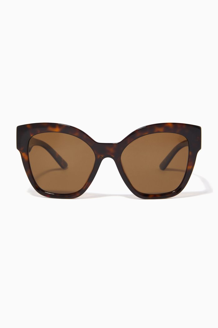 Cat-eye Sunglasses in Acetate, Brown