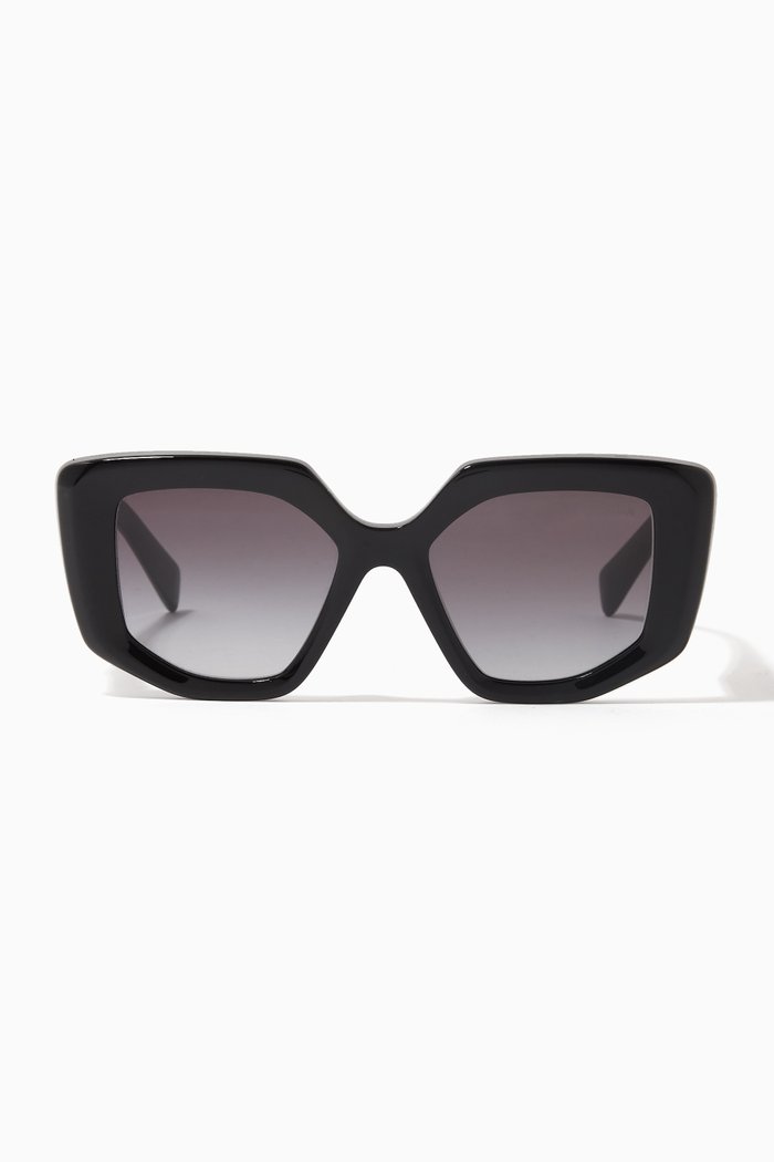 

Oversized Sunglasses in Acetate, Black