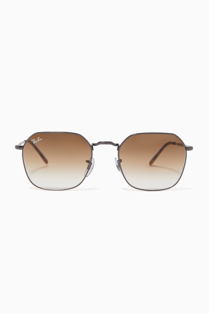 

Hexagonal Frame Sunglasses in Metal, Silver