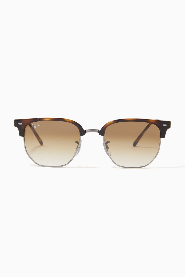 Wayfarer Sunglasses in Acetate & Metal, Brown