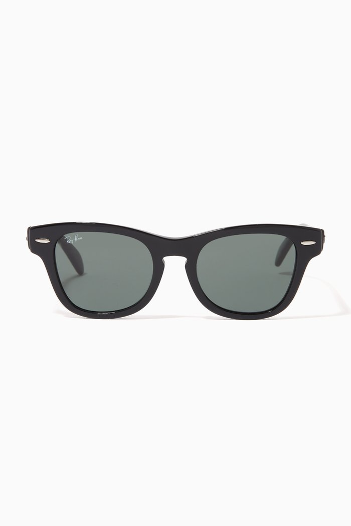 

Wayfarer Square Sunglasses in Acetate, Black