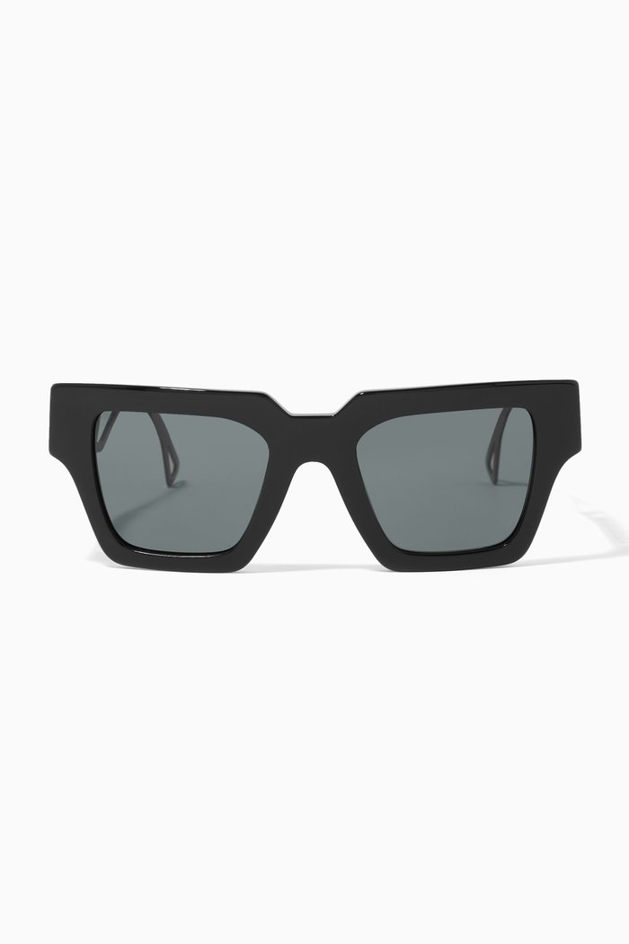 

90s Vintage Logo Sunglasses in Acetate, Black