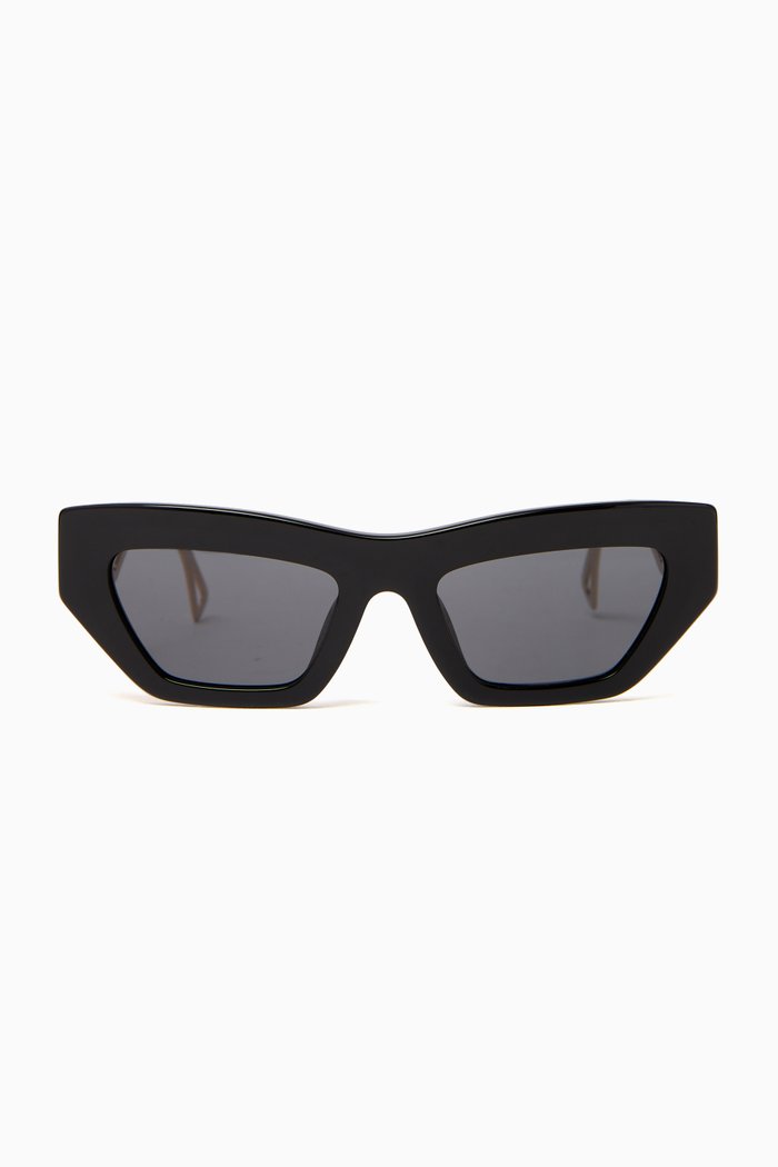 

90s Vintage Logo Sunglasses in Acetate, Black