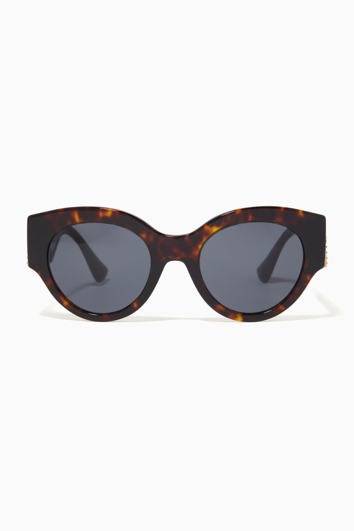 

Bright Medusa Crystal Sunglasses in Acetate, Brown
