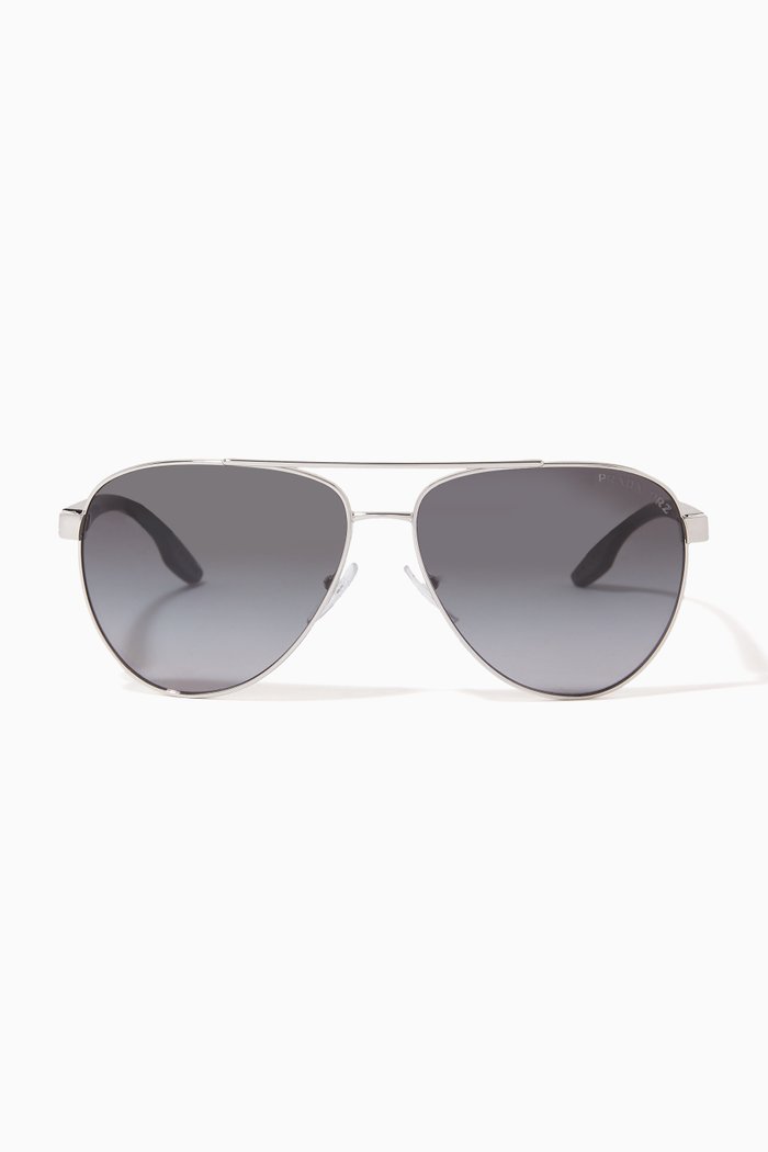 

Aviator Sunglasses in Metal, Silver