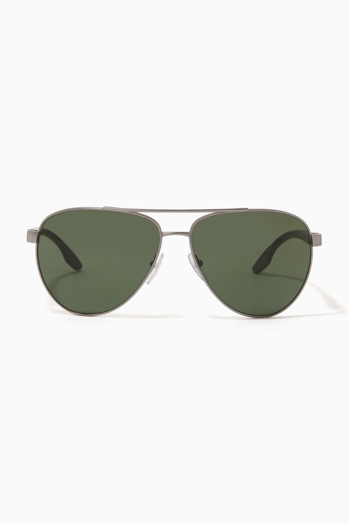 

Aviator Sunglasses in Metal, Silver