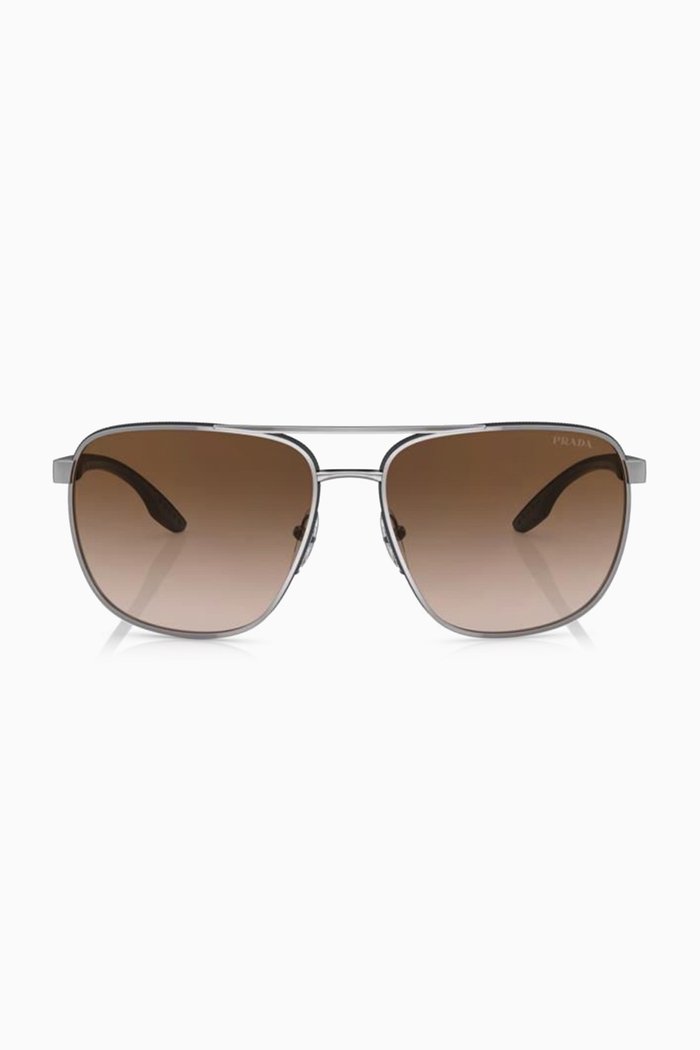 

Linea Rossa Aviator Sunglasses in Metal, Brown