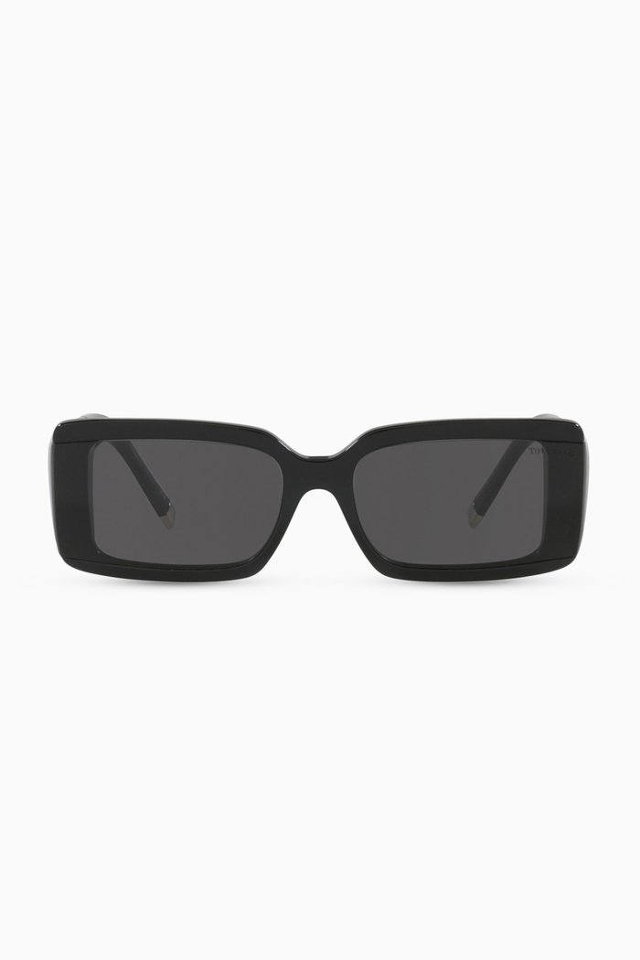 

Rectangular Sunglasses in Acetate, Black