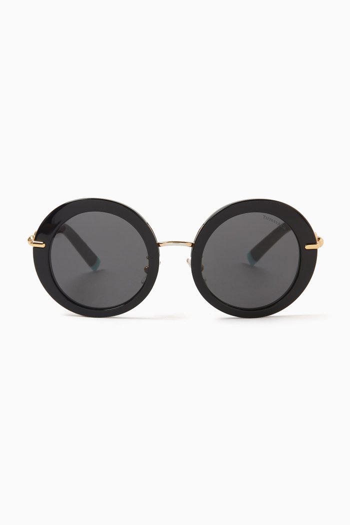 

Round Sunglasses in Acetate, Black