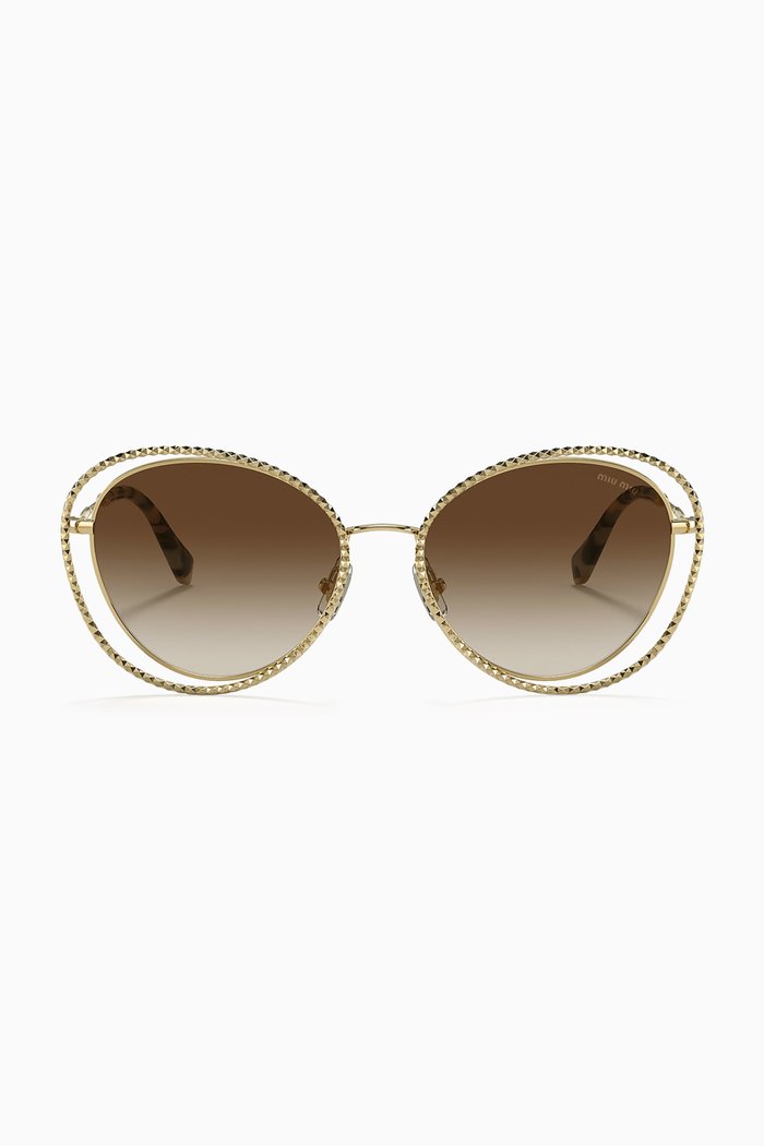 

Oversized sunglasses in Metal, Gold