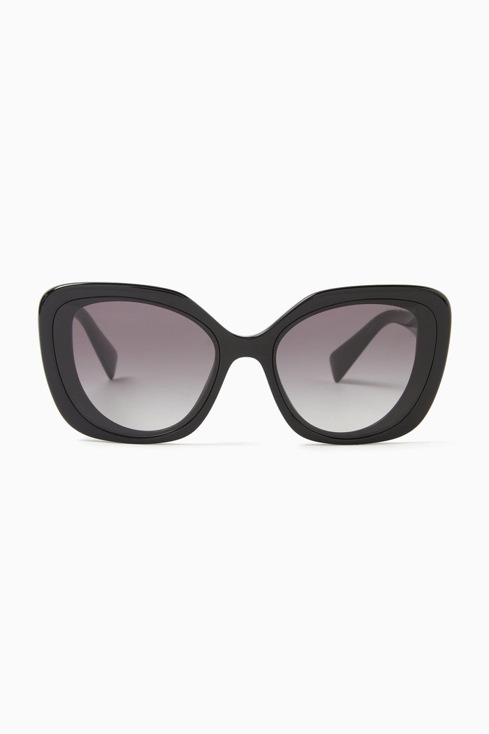Square Sunglasses in Acetate, Black