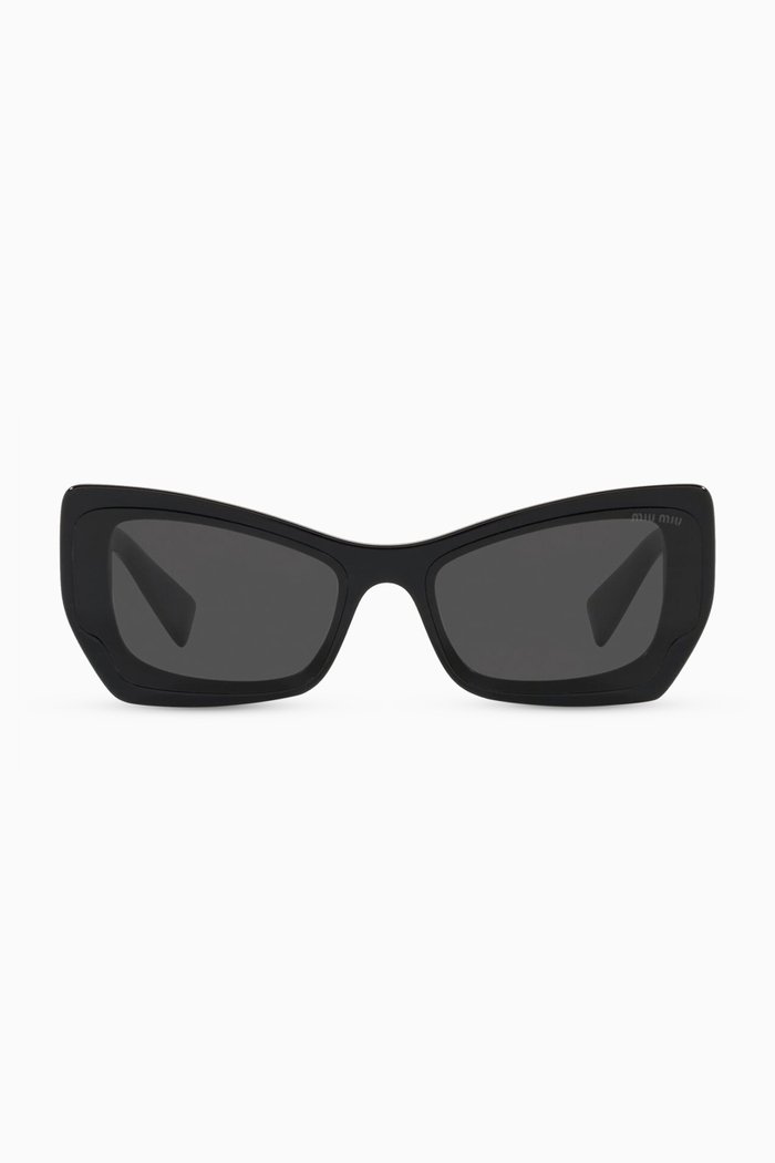 

Rectangle Sunglasses in Acetate, Black