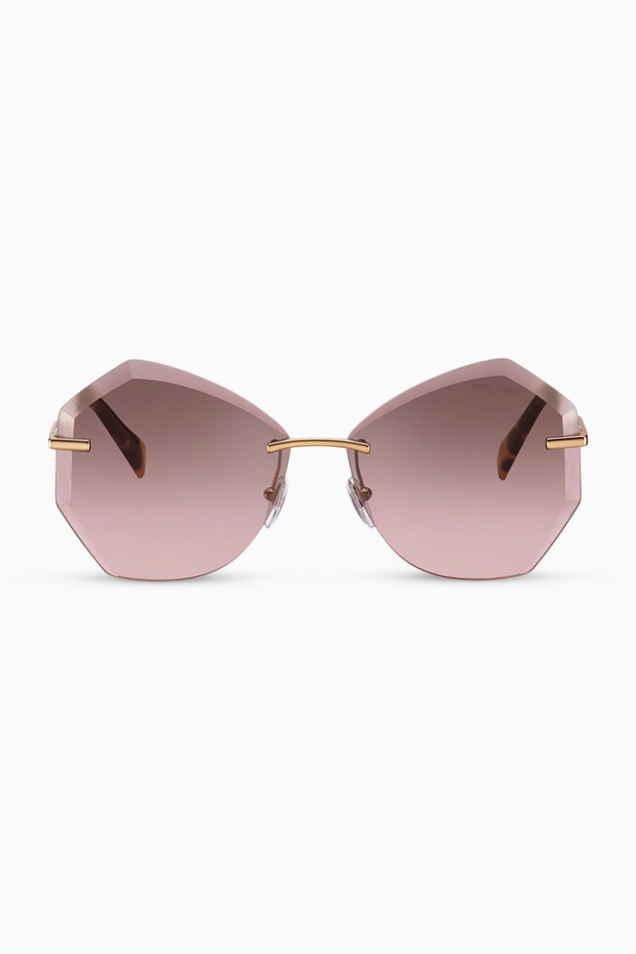 

Irregular Sunglasses in Metal, Brown