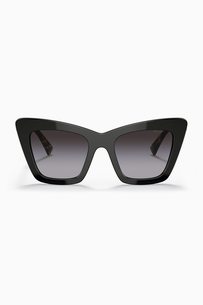 

Oversized Sunglasses in Acetate, Black