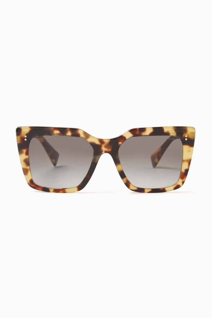 

Oversized Sunglasses in Acetate, Brown
