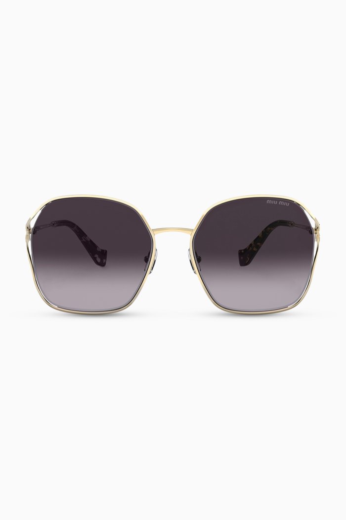 

Oversized Sunglasses in Metal, Gold