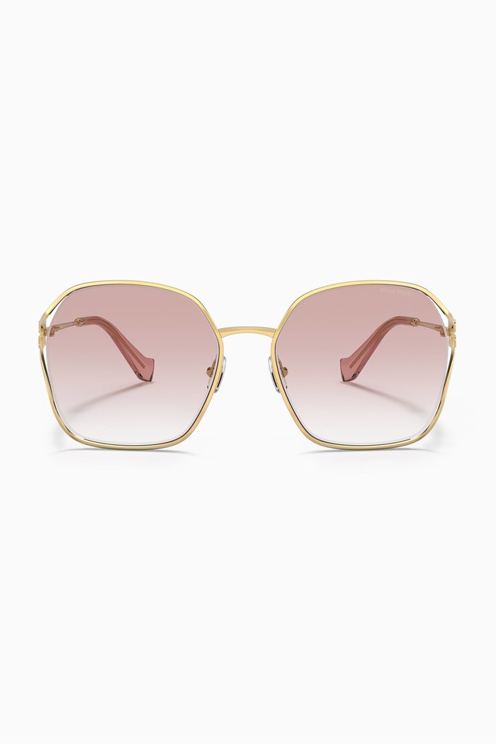 

Oversized Sunglasses in Metal, Gold