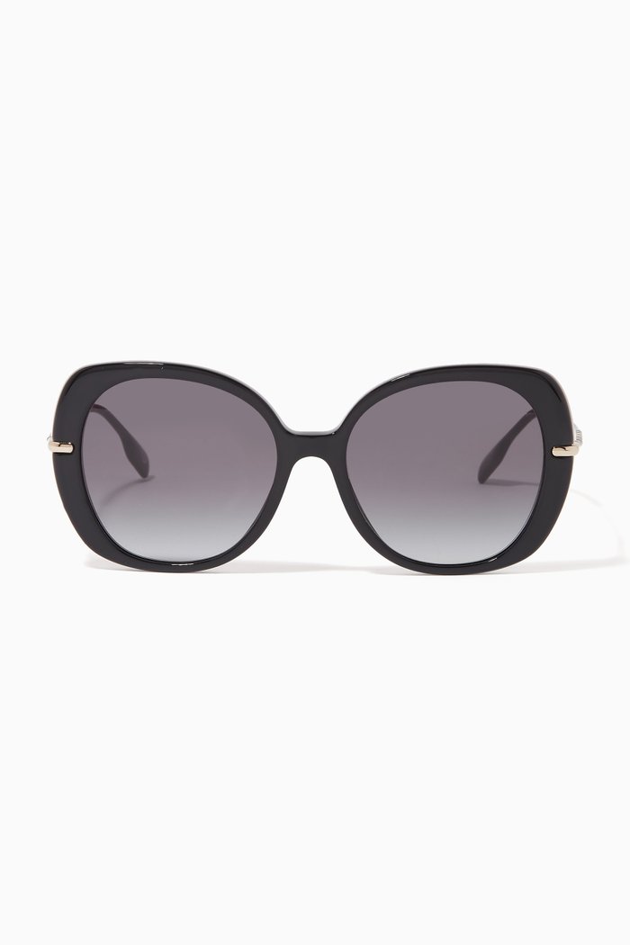 

Cat-eye Sunglasses in Metal, Black