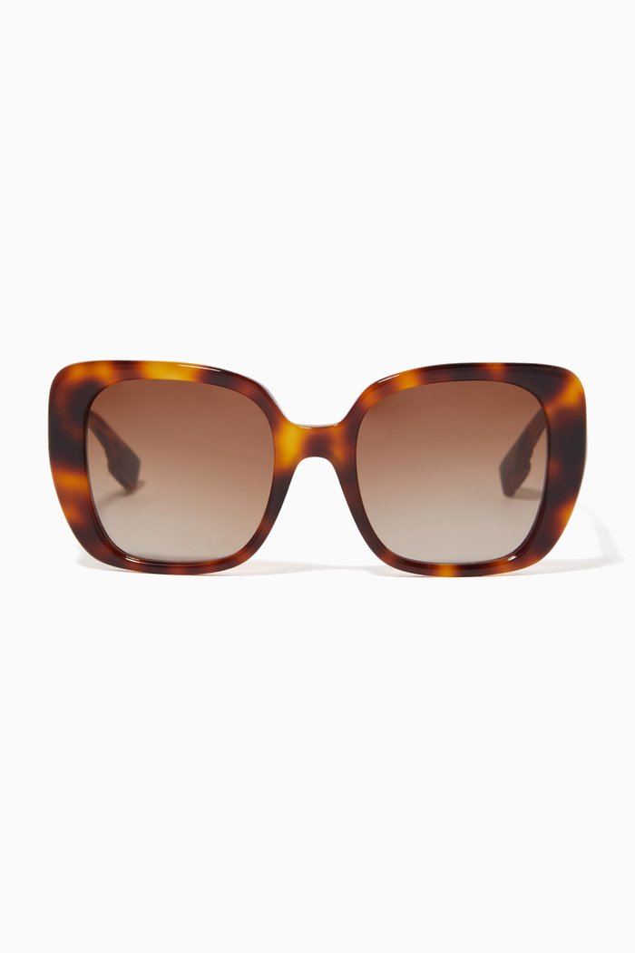 

Monogram Motif Oversized Square Frame Sunglasses, Brown