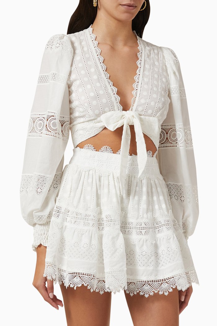 

Havana Crop Top in Cotton, White