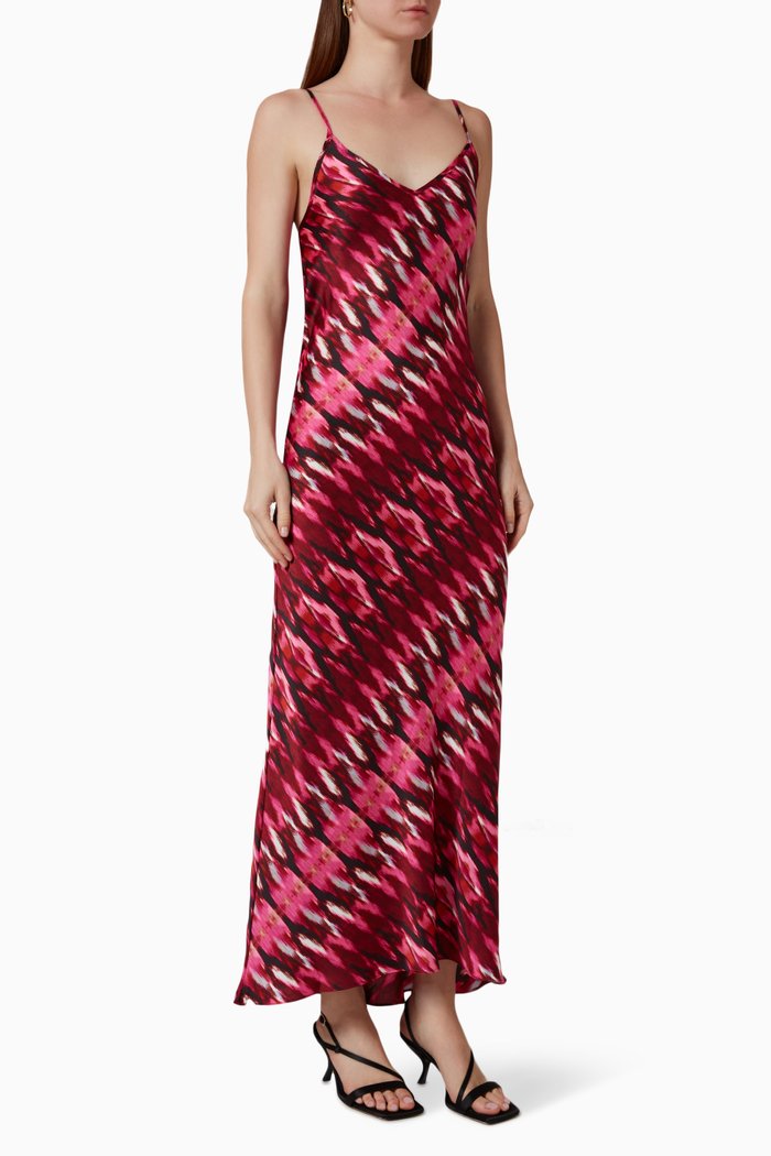 

Moa Dress in Satin, Pink