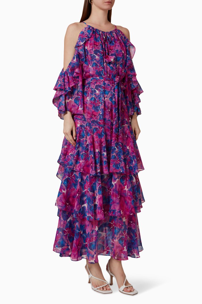 

Paradis Dress in Chiffon, Blue