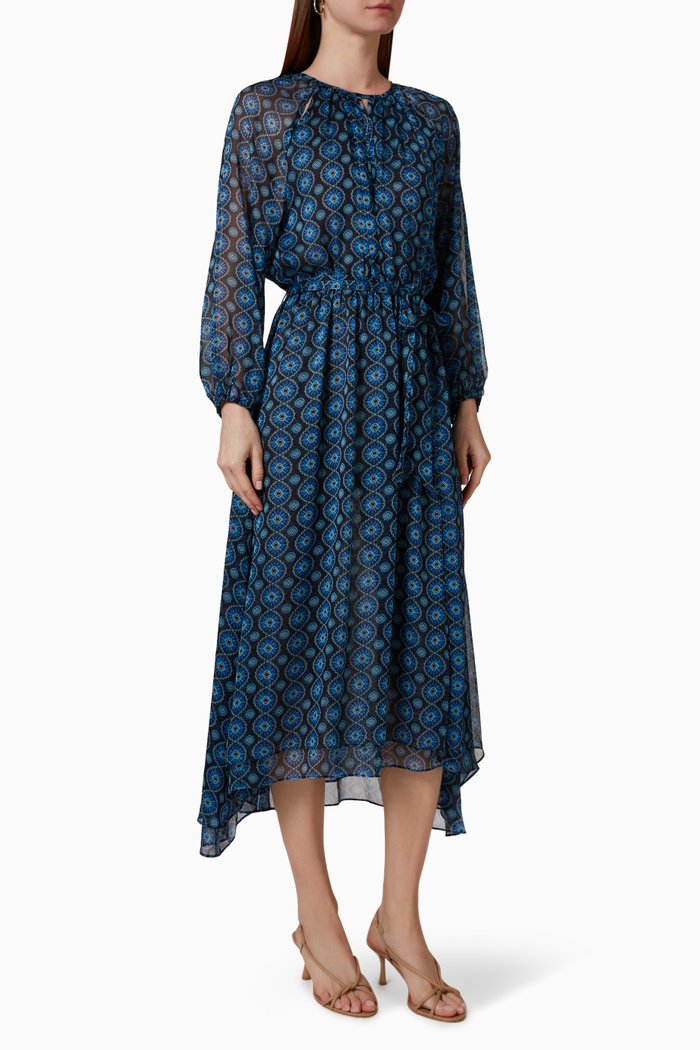 

Leila Dress in Chiffon, Blue
