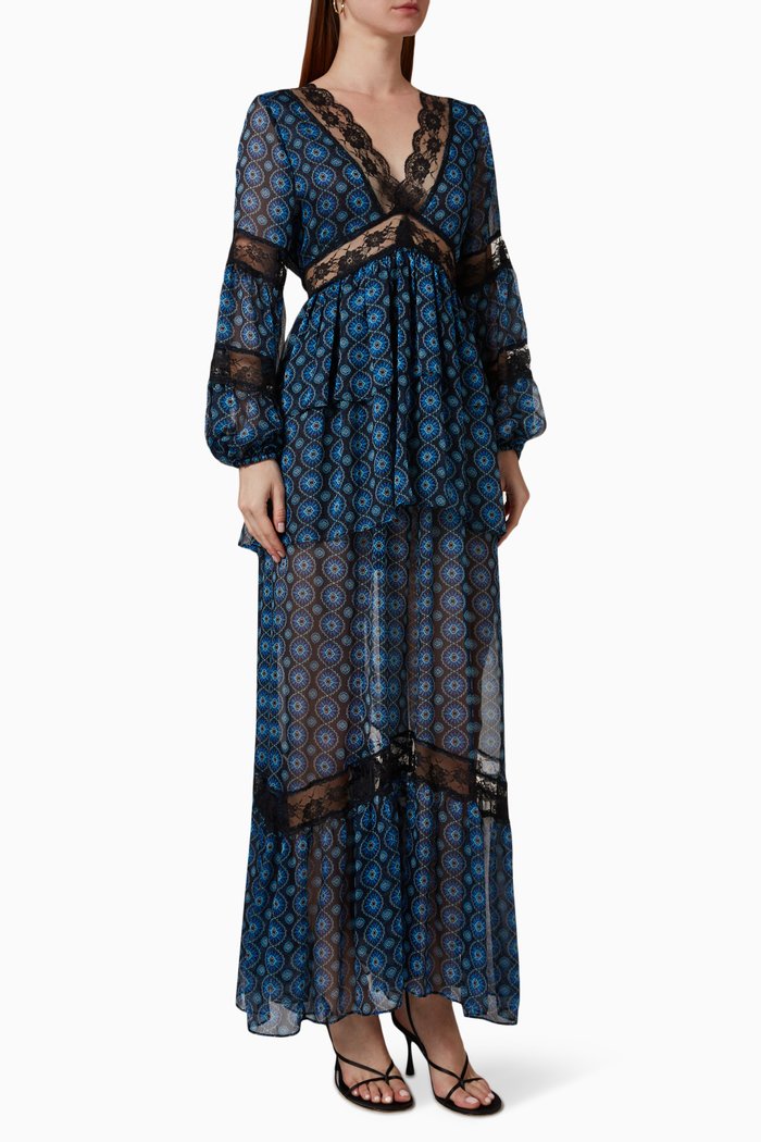

Sansia Dress in Chiffon, Blue