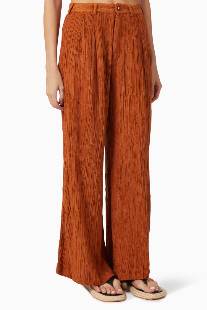 

Willow Pants in Bamboo & Silk-blend, Orange