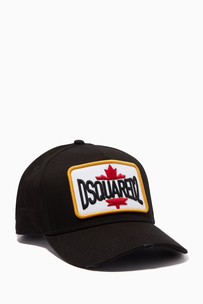 

Patch Baseball Cap in Gabardine Cotton, Black