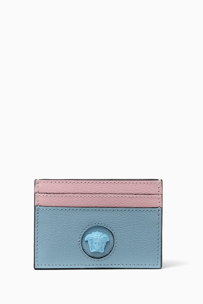 

La Medusa Card Case in Leather, Pink