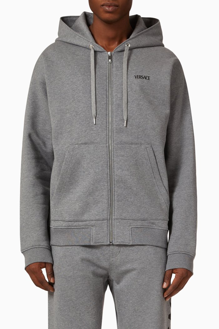 

Logo Hoodie in Cotton, Grey