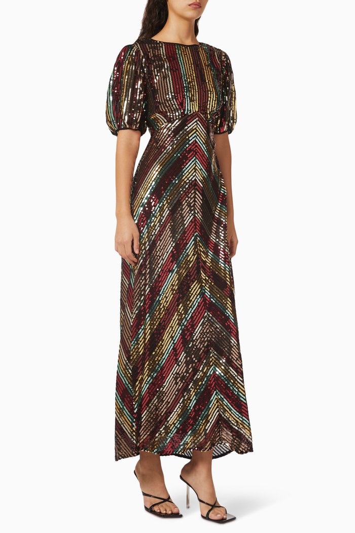 

Daisy Sequin Midi Dress, Multicolour