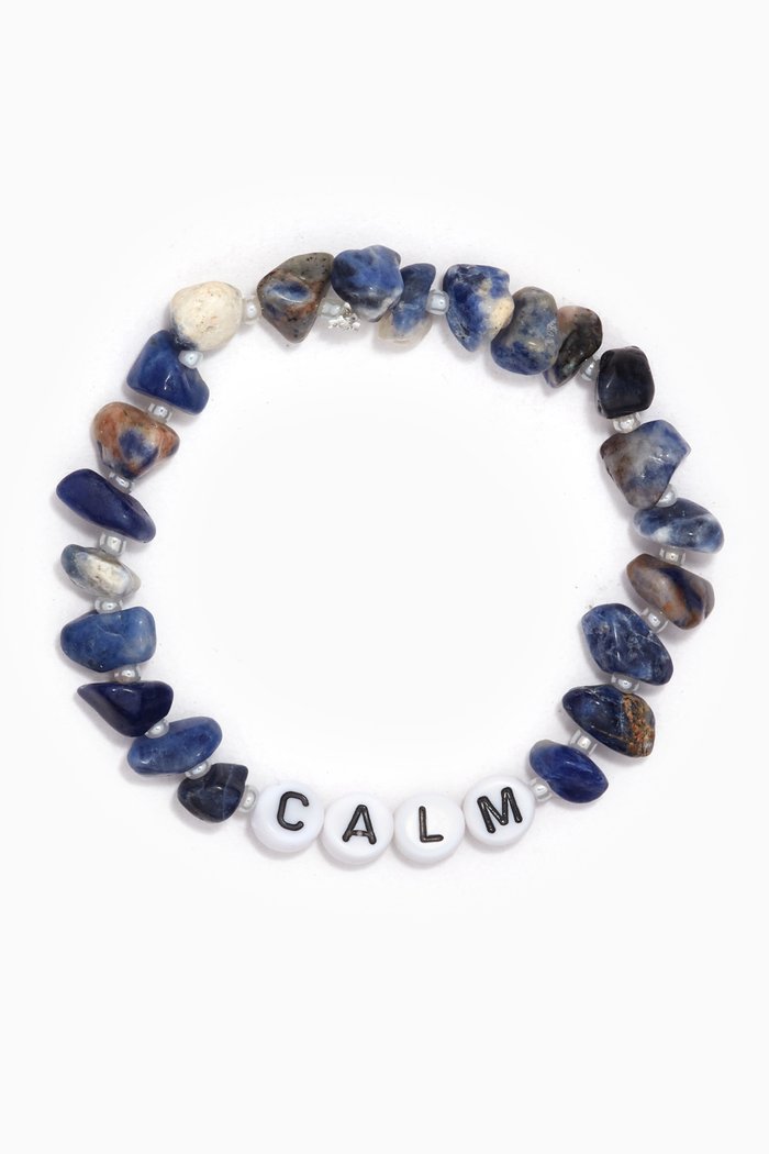 

Calm Sodalite Crystal Healing Bracelet, Blue