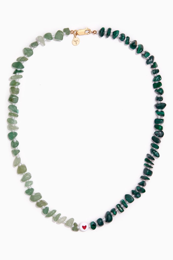 

Forest Heart Aventurine & Malachite Crystal Necklace, Multicolour