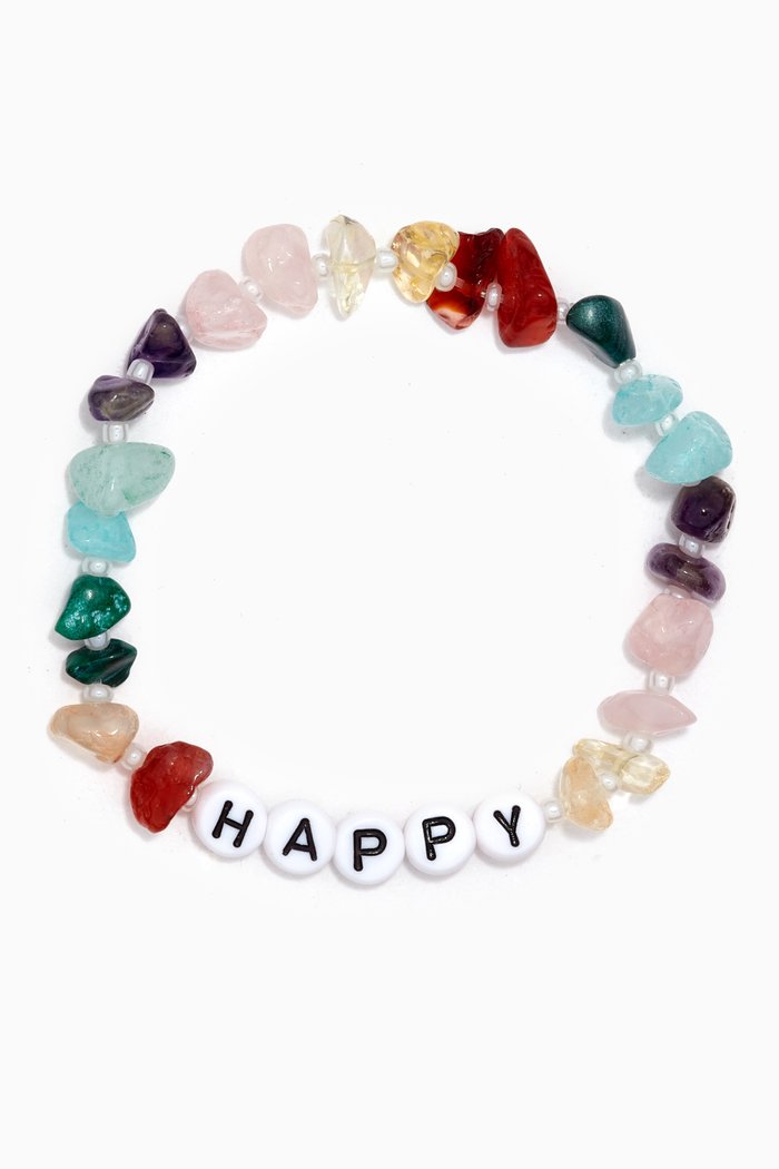 

Happy Multi-crystal Healing Bracelet, Multicolour