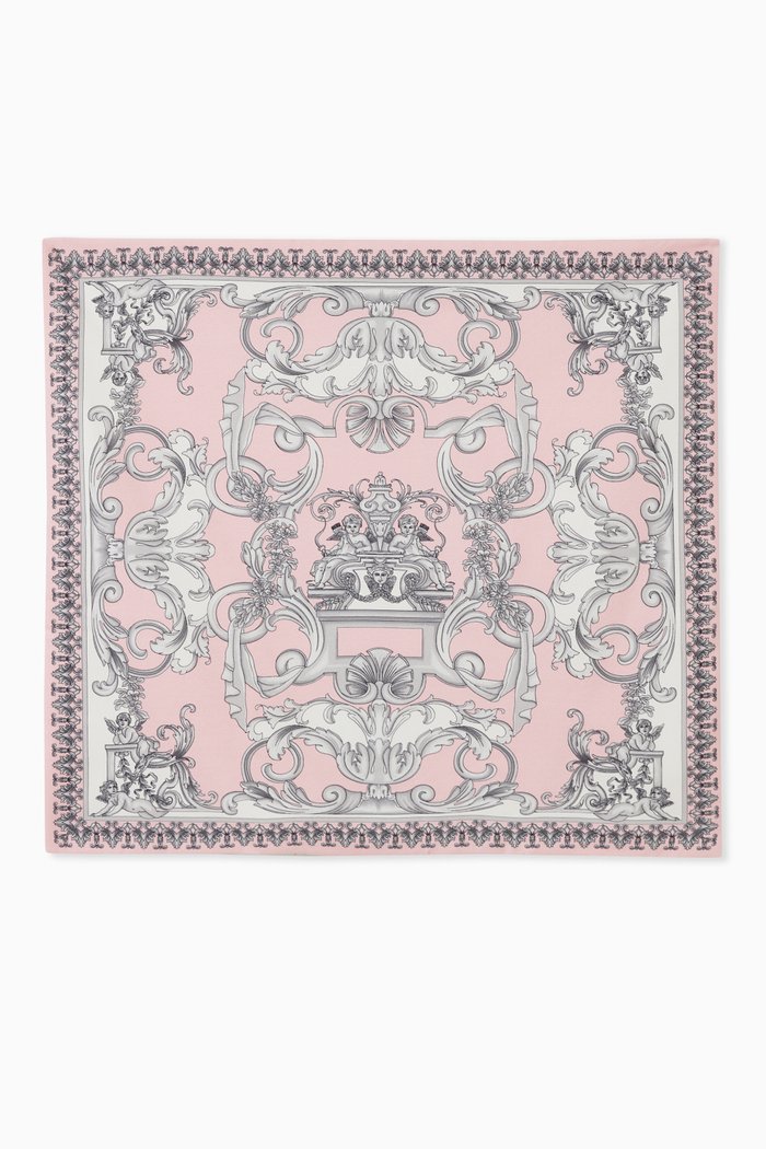 Baroque Baby Blanket in Cotton, Pink
