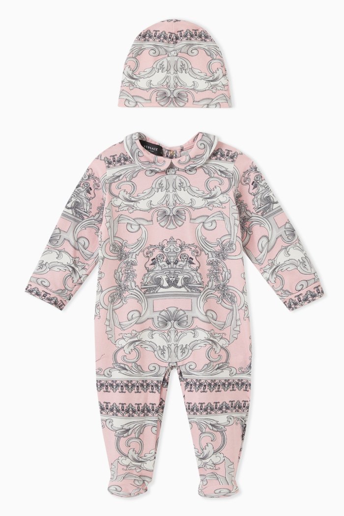 

Barocco Sleepsuit Set in Cotton, Pink